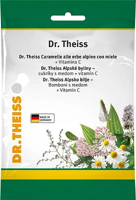 THEISS BONBON ERBE ALPINE & MIELE + VITAMINA C 26 CARAMELLE THEISS BONBON ERBE ALPINE & MIELE + VITAMINA C 26 CARAMELLE