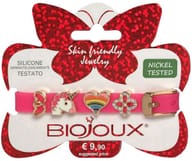 BJB016 BRACCIALE SILICONE FUCSIA GOLD PLATED