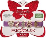 BJB017 BRACCIALE SILICONE PURPLE GOLD PLATED