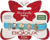 BJB018 BRACCIALE SILICONE LIGHT BLUE GOLD PLATED