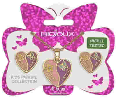 BJS002 PARURE ORECCHINI+COLLANINA BEST FRIEND GOLD PLATED