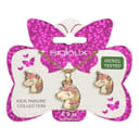 BJS008 PARURE ORECCHINI+COLLANINA SMILING UNICORN GOLD PLATED