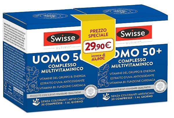 Swisse Multivitaminico Uomo 50+ 30 Compresse Bipack