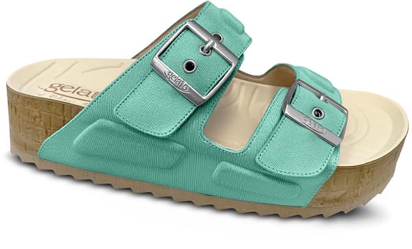Gelattto Ciabatte Woodstock Pro, ancora più morbide, Sandali Gelato Woodstock Pro, Sandali Gelateria (TURCHESE, Sistema Taglie Calzature EU, Adulto, Numero (range), Larga, 37, 38)