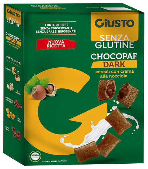 Giusto Senza Glutine Chocopaf Dark 250 G