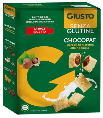 GIUSTO SENZA GLUTINE CHOCOPAF 250 G GIUSTO SENZA GLUTINE CHOCOPAF 250 G