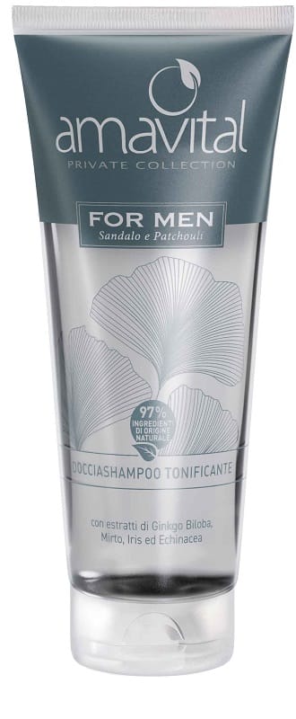 AMAVITAL PRIVATE COLLECTION FOR MEN SANDALO & PATCHOULI DOCCIASHAMPOO TONIFICANTE 200 ML