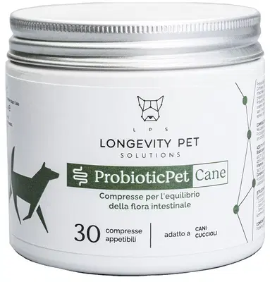 LONGEVITY PET PROBIOTICPET CANE 30 COMPRESSE LONGEVITY PET PROBIOTICPET CANE 30 COMPRESSE