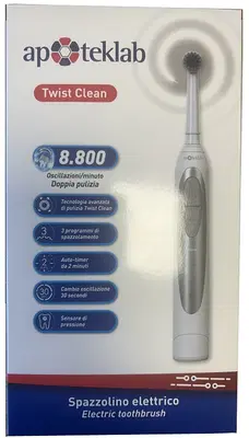 APOTEKLAB TWIST CLEAN SPAZZOLINO ELETTRICO OSCILLANTE APOTEKLAB TWIST CLEAN SPAZZOLINO ELETTRICO OSCILLANTE