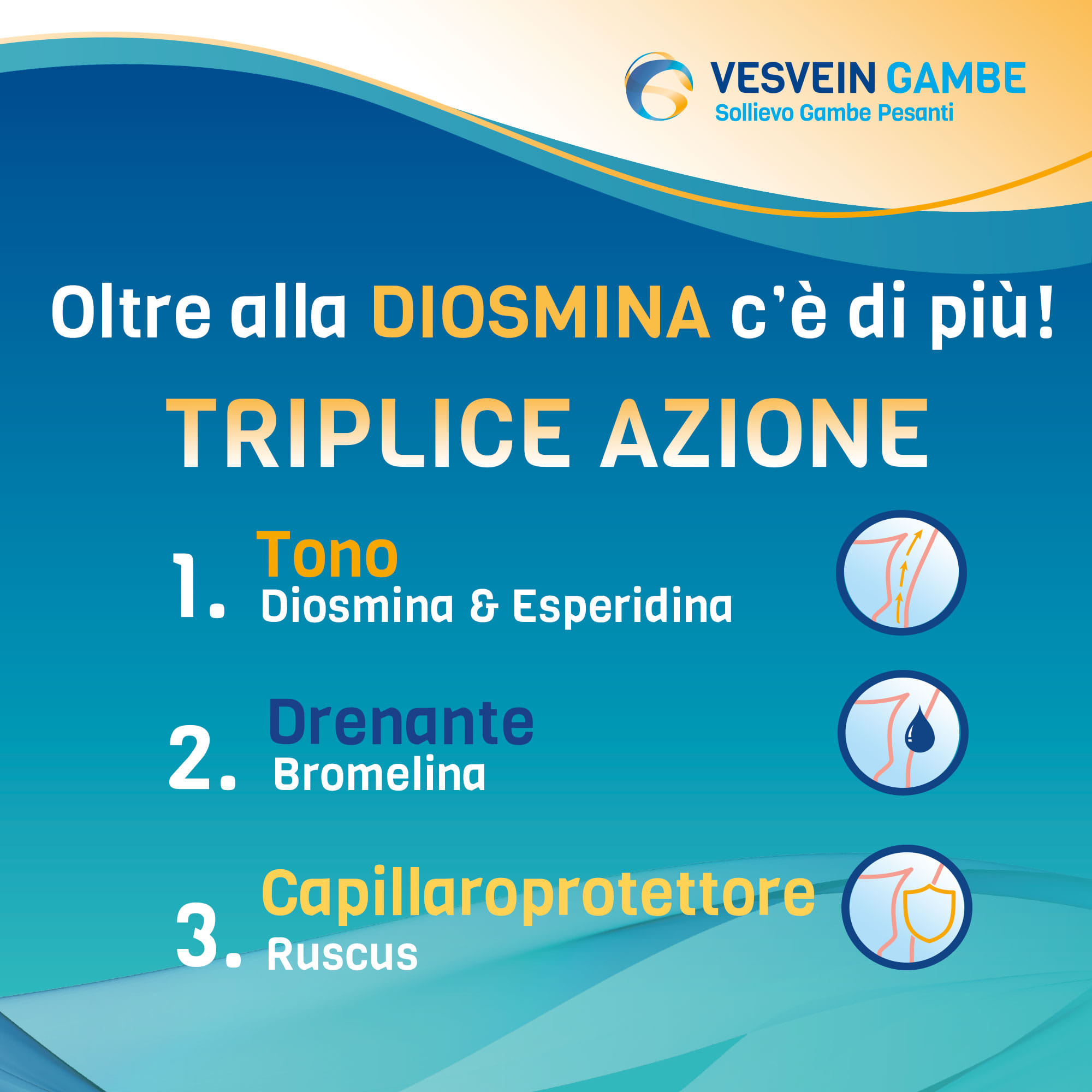 VESVEIN GAMBE SOLLIEVO GAMBE PESANTI 30 COMPRESSE BISTRATO