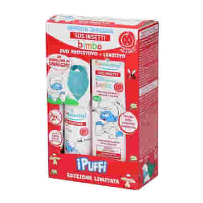 SOS INSETTI PUFFI COFANETTO SPRAY BIMBO 60 ML + CREMA MULTI LENITIVA BIMBI 30 ML + OMAGGIO