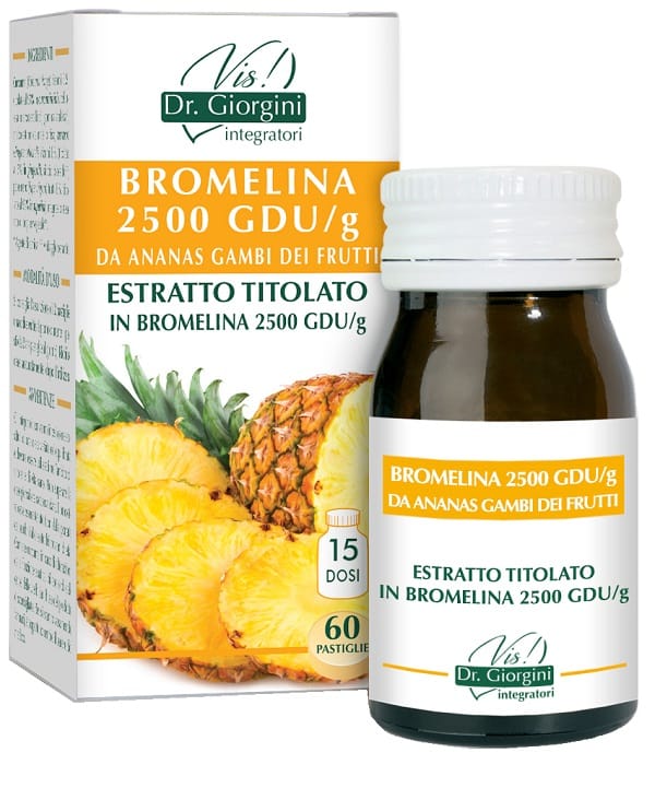 BROMELINA 2500GDU/G DA ANANAS GAMBI DEI FRUTTI ESTRATTO TITOLATO 60 PASTIGLIE