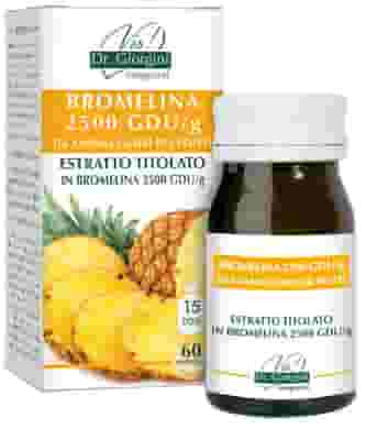 BROMELINA 2500GDU/G DA ANANAS GAMBI DEI FRUTTI ESTRATTO TITOLATO 60 PASTIGLIE