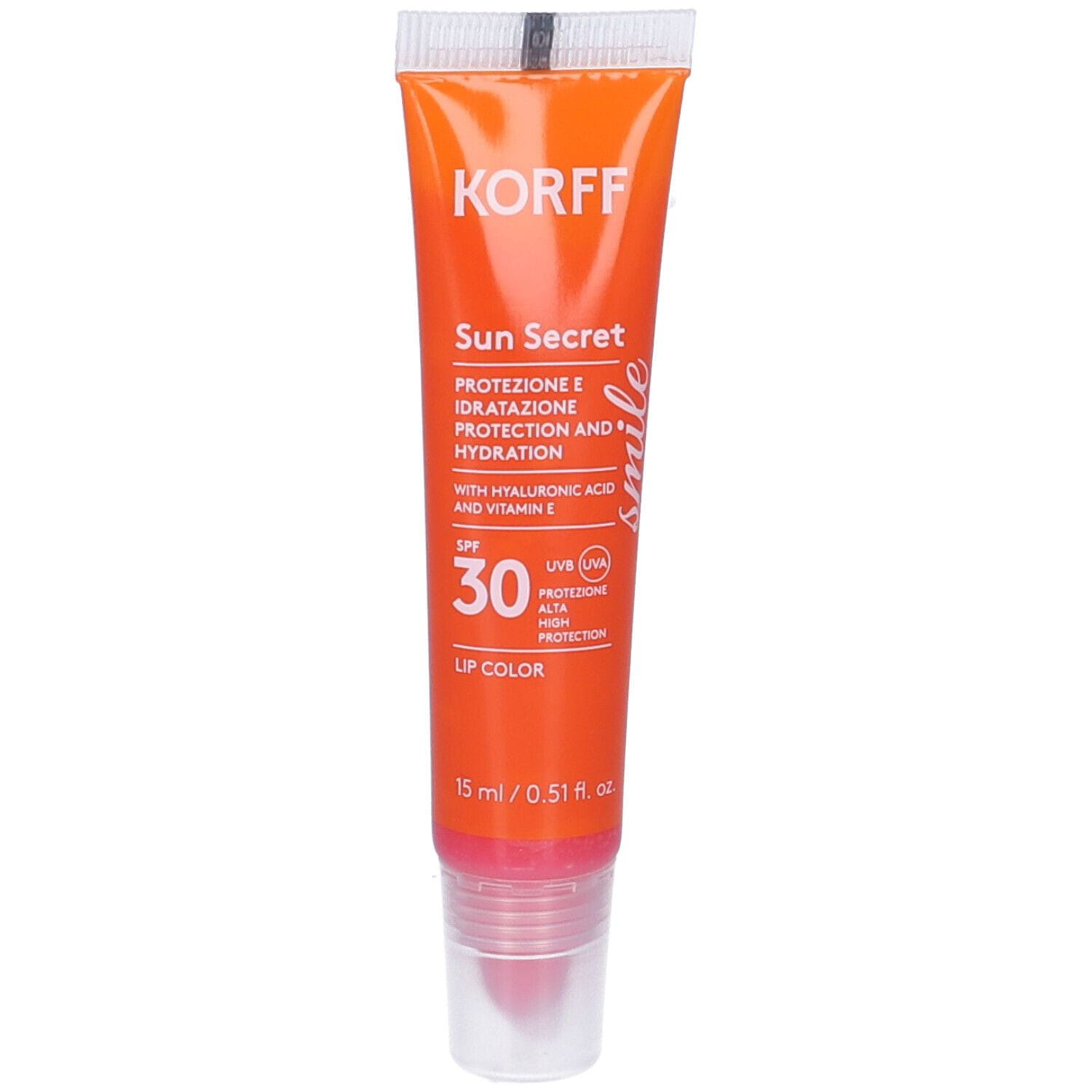KORFF SUN SECRET LIP COLOR SPF30 RASPBERRY PINK 15 ML