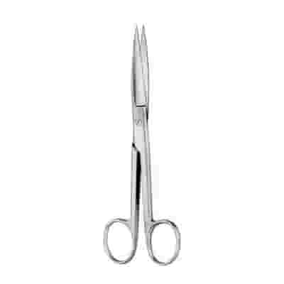 FORBICE RETTA PUNTE APPUNTITE IN ACCIAIO PER CHIRURGIA 14 CM MONOUSO