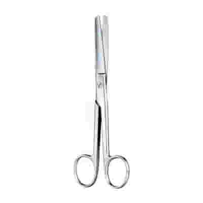 FORBICE RETTA PUNTE SMUSSE IN ACCIAIO PER CHIRURGIA 14 CM MONOUSO