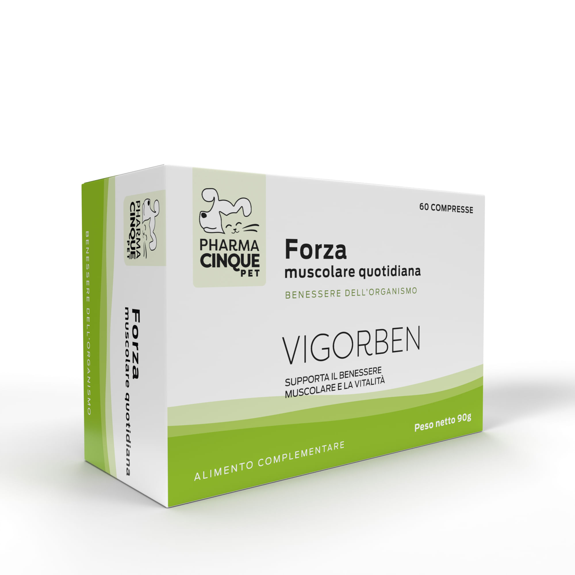 Pharmacinquepet – VIGORBEN Integratore Per Cani E Gatti, Mantiene La Massa Muscolare, Migliora La Forza E La Resistenza, Previene Gli Infortuni. Alta Appetibilità. 60 Compresse.-image