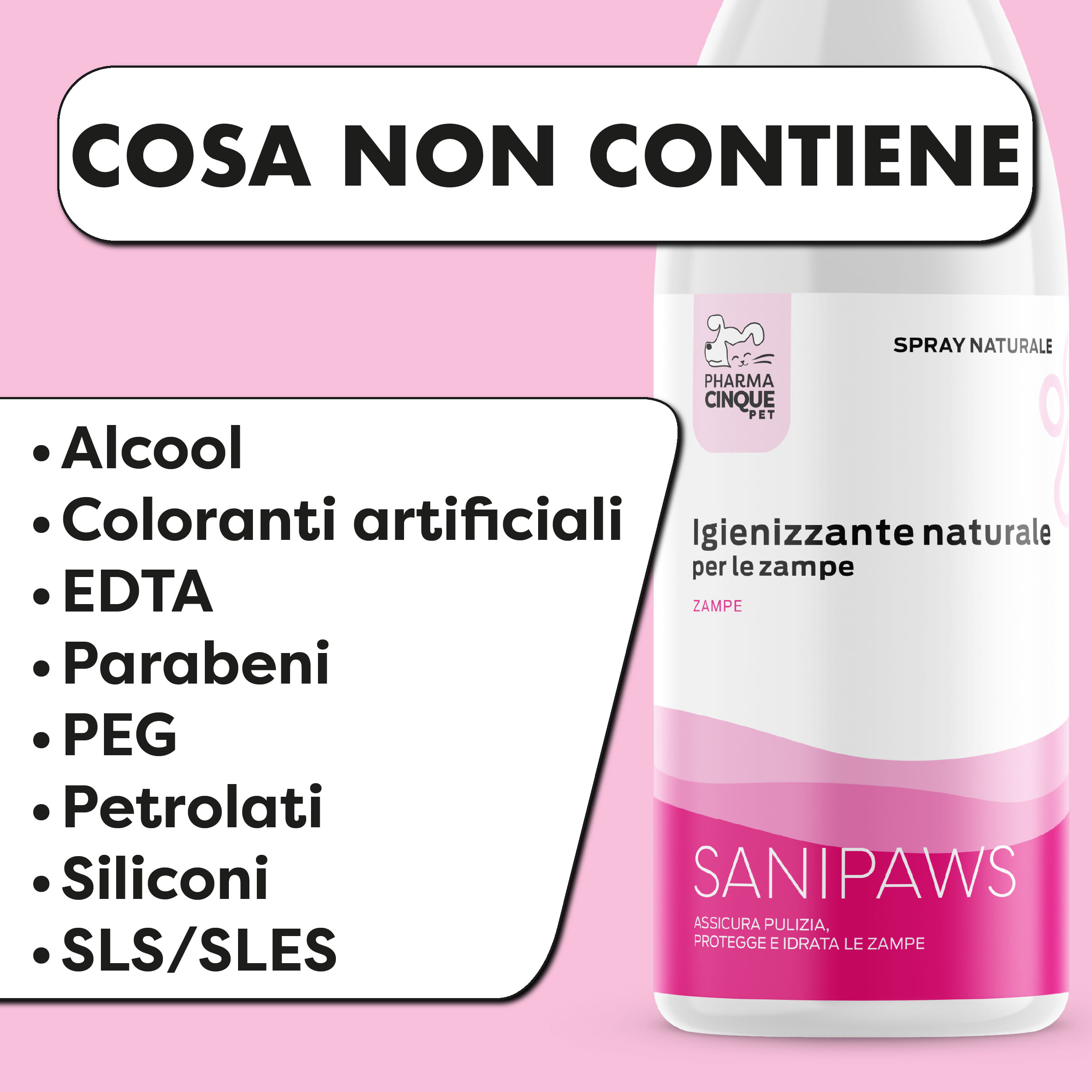SANIPAWS IGIENIZZANTE NATURALE ZAMPE 150 ML
