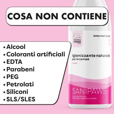 SANIPAWS IGIENIZZANTE NATURALE ZAMPE 150 ML SANIPAWS IGIENIZZANTE NATURALE ZAMPE 150 ML