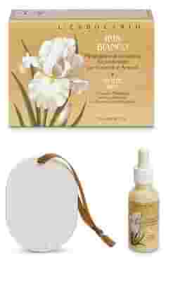 IRIS BIANCO MEDAGLIONE CERAMICA PROFUMATO CASSETTI ARMADI