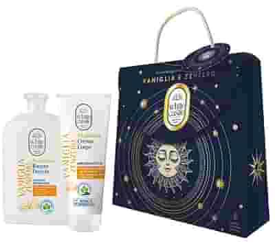 WHITE CASTLE COFANETTO VANIGLIA E ZENZERO BAGNO DOCCIA AROMATICO 400 ML + CREMA CORPO IDRATANTE CON ESTRATTO BIOLOGICO DI ZENZERO 200 ML