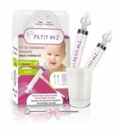 LAVAGGIO NASALE BIMBO +4 MESI KIT 2 SIRINGHE 10ML + 2 PUNTE IN SILICONE RIUTILIZZABILI + SPAZZOLINO + CONTENITORE DA 50ML PER SOLUZIONE SALINA