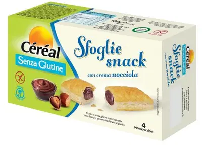 CEREAL SENZA GLUTINE SFOGLIE SNACK CREMA NOCCIOLA 4 MONOPORZIONI CEREAL SENZA GLUTINE SFOGLIE SNACK CREMA NOCCIOLA 4 MONOPORZIONI
