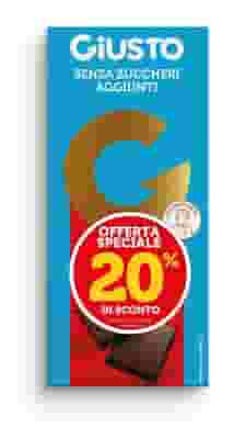 GIUSTO SENZA ZUCCHERI AGGIUNTI TAVOLETTA DI CIOCCOLATO FONDENTE 85 G