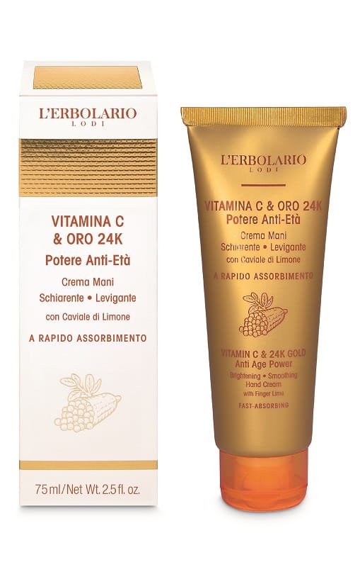 VITAMINA C & ORO 24K CREMA MANI SCHIARENTE LEVIGANTE 75 ML