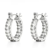 MYLOVLY GIOIELLI MUST HAVE ORECCHINO CERCHIO BAGUETTE ARGENTO