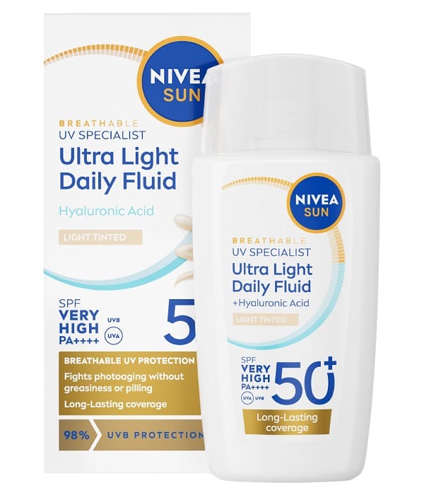 NIVEA SUN BREATHABLE UV SPECIALIST FLUIDO QUOTIDIANO ULTRA LEGGERO LIGHT TINTED SPF50+ 40 ML