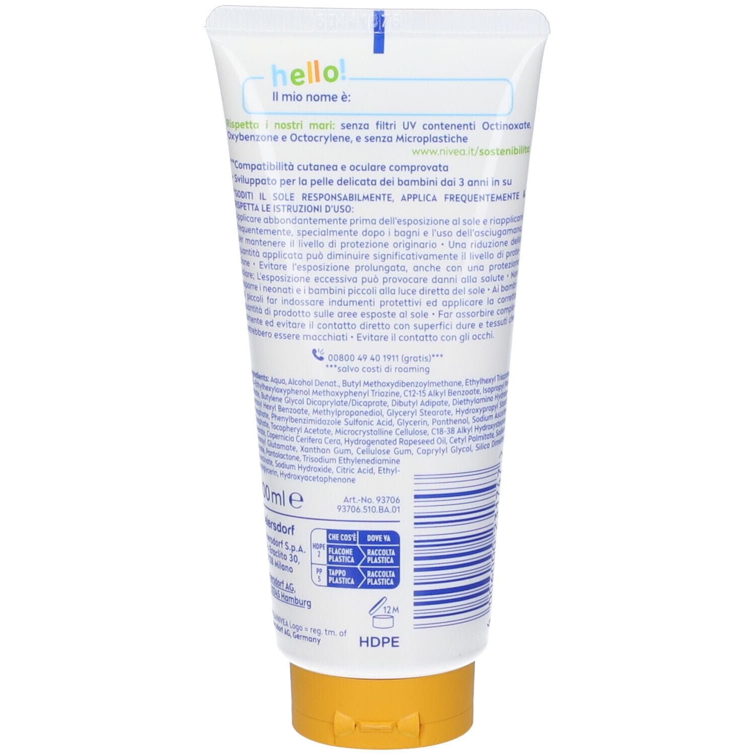 NIVEA SUN KIDS PROTEZIONE UV QUOTIDIANA SPF50+ 100 ML