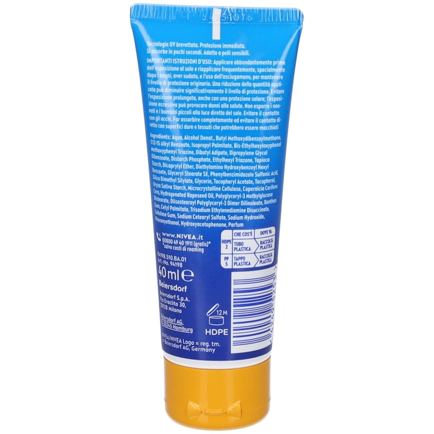 NIVEA SUN UV VISO PROTEZIONE SOLARE SPF50+ 40 ML