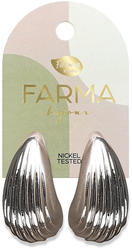 FARMA BIJOUX GOCCIA RIGATA SILVER