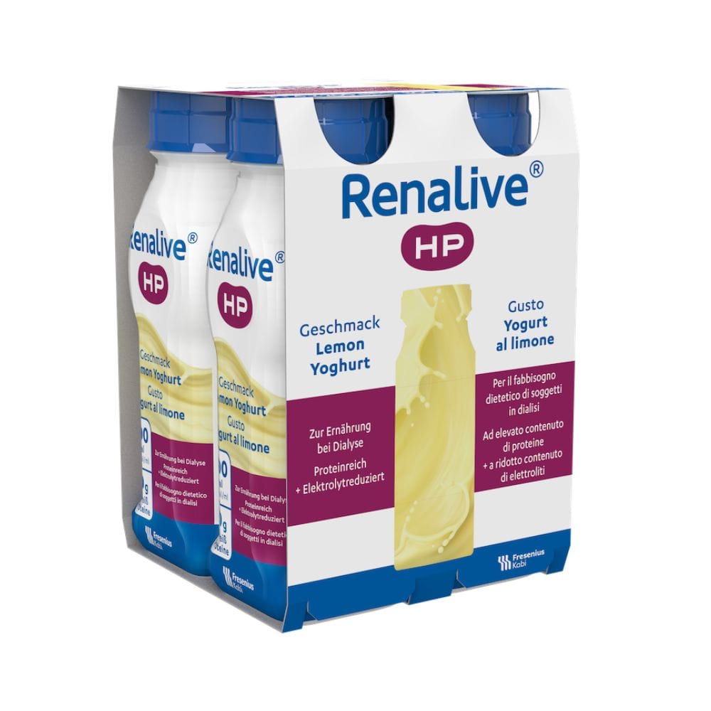 RENALIVE HP GUSTO YOGURT AL LIMONE 4 FLACONI DA 200 ML SENZA GLUTINE