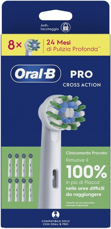 ORALB CROSSACTION REFILL 8 PEZZI