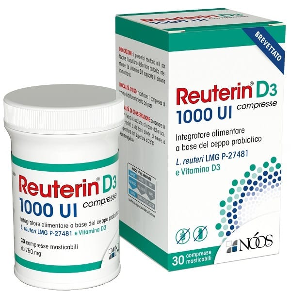 REUTERIN D3 COMPRESSE 1000 UI 30 COMPRESSE MASTICABILI SENZA GLUTINE SENZA LATTOSIO