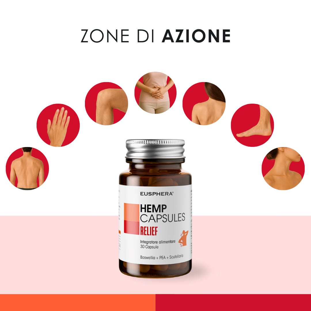 Eusphera Hemp capsules Relief - Integratore per ossa e articolazioni