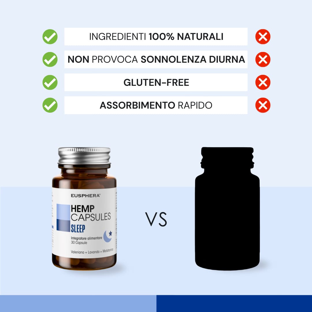 Eusphera Hemp capsules Sleep - Integratore naturale per il sonno