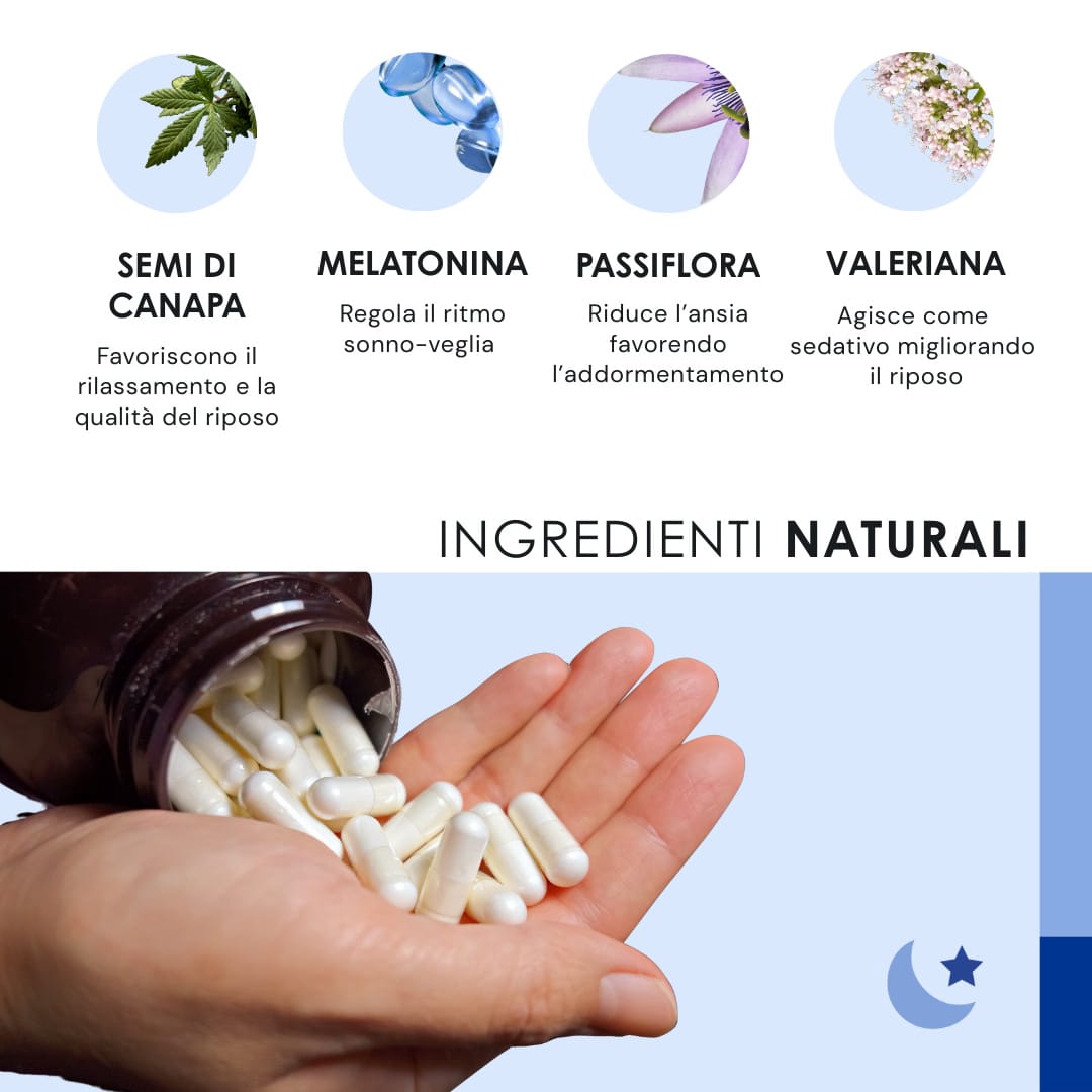 Eusphera Hemp capsules Sleep - Integratore naturale per il sonno