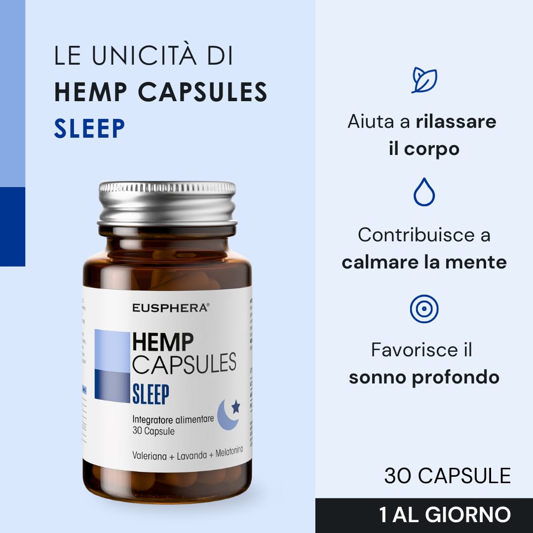 Eusphera Hemp capsules Sleep - Integratore naturale per il sonno