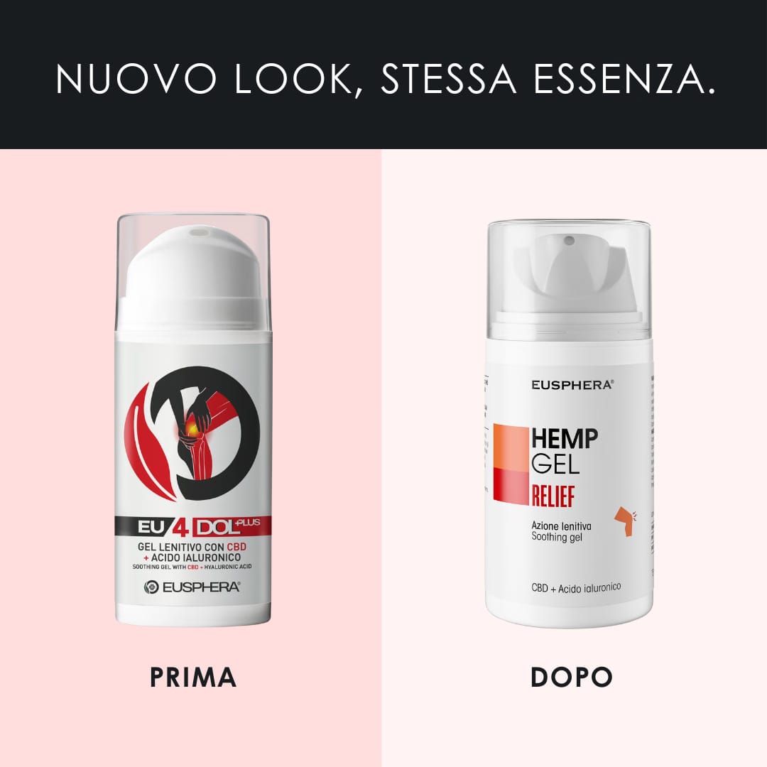 Eusphera Hemp gel Relief - Gel lenitivo per ossa e articolazioni