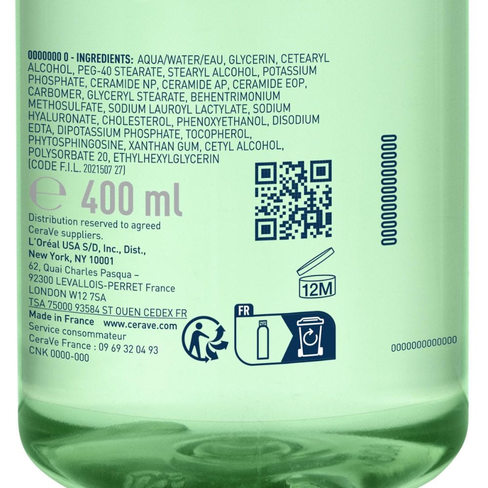 CERAVE ACQUA MICELLARE IDRATANTE 400 ML