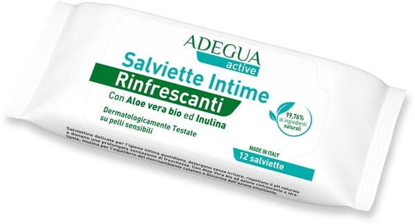 ADEGUA ACTIVE SALVIETTE INTIME RINFRESCANTI 12 PEZZI
