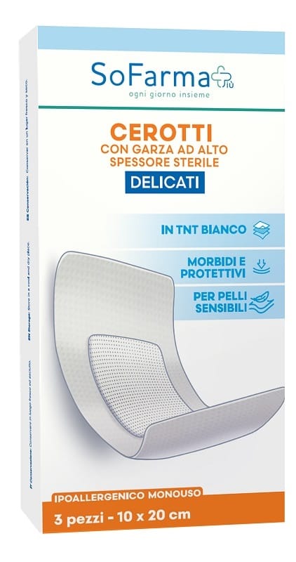 CEROTTO DELICATO 10X30 CM 3 PEZZI SOFARMA