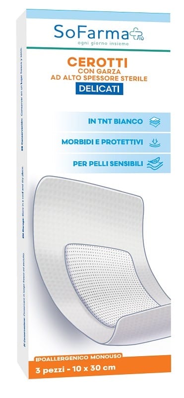 Cerotto Delicato 10 X20 Cm Sofarma 3 Pezzi