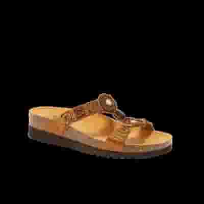 NEW BOGOTA' WEDGE TEXSAT W COGNAC/MULTI 37