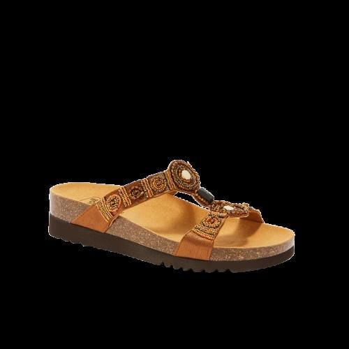 NEW BOGOTA' WEDGE TEXSAT W COGNAC/MULTI 38