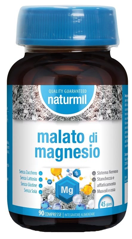 MALATO DI MAGNESIO 90 COMPRESSE SENZA GLUTINE LATTOSIO E SOIA