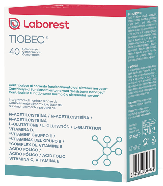 TIOBEC 40 COMPRESSE NUOVA FORMULAZIONE SENZA GLUTINE SENZA LATTOSIO